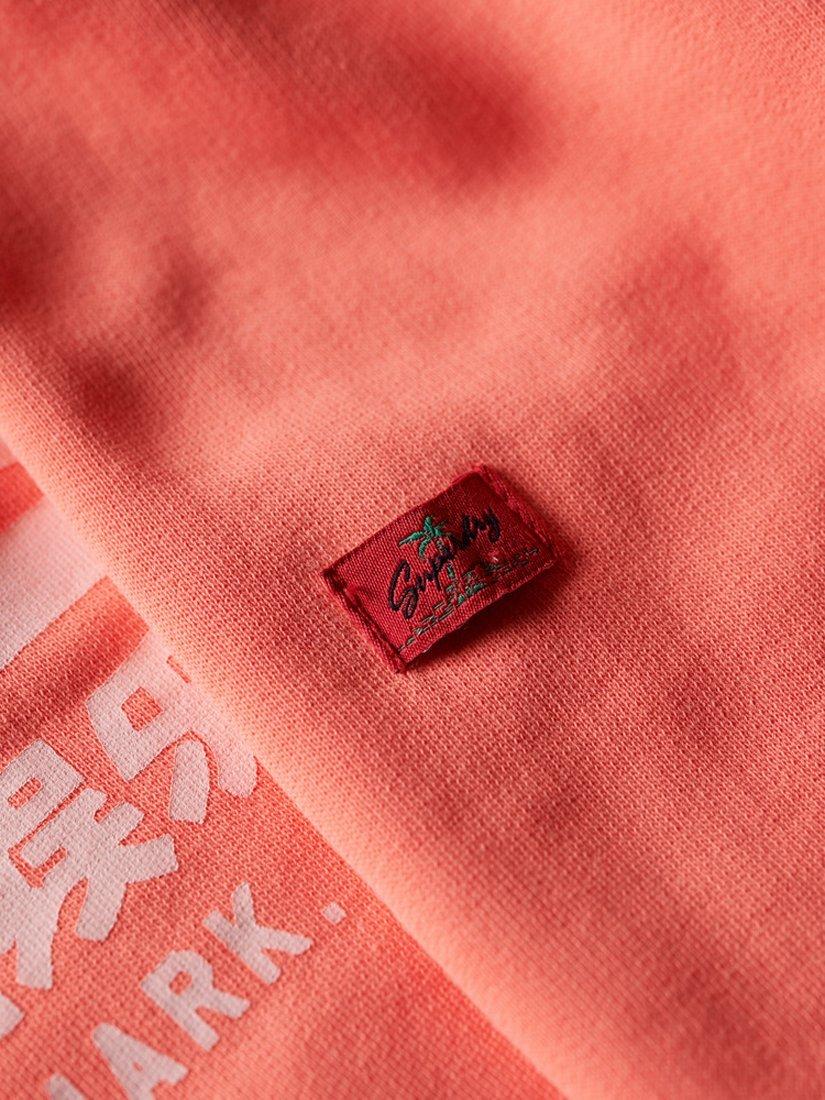 Product image 3 of 5, which shows Superdry Neon Graphic Hoodie, Pastelline Coral, 10