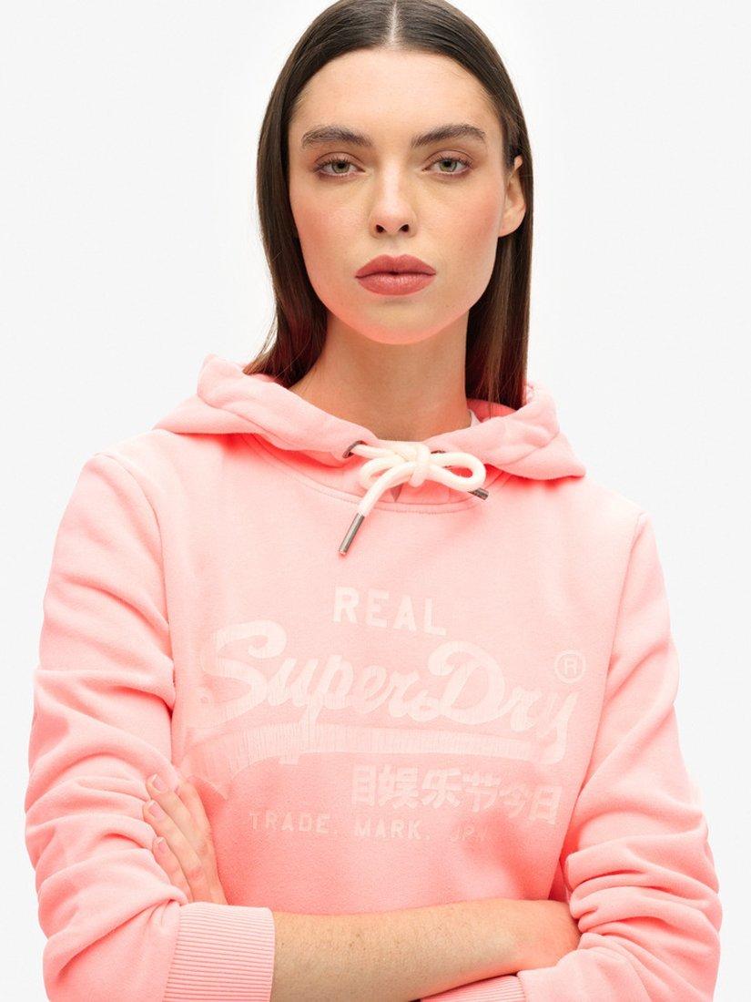 Product image 5 of 5, which shows Superdry Neon Graphic Hoodie, Pastelline Coral, 10
