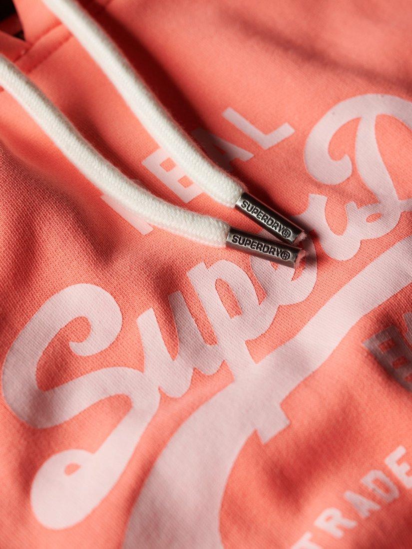 Product image 4 of 5, which shows Superdry Neon Graphic Hoodie, Pastelline Coral, 10