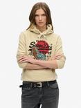 Superdry Tokyo Vintage Logo Graphic Hoodie, Tidal Foam Green