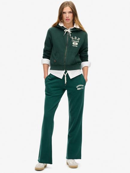 Superdry Athletic Low Rise Flare Joggers, Mid Green, Mid Green