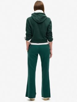 Superdry Athletic Low Rise Flare Joggers, Mid Green - view 2, Mid Green