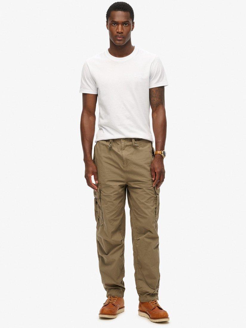 Product image 1 of 7, which shows Superdry Baggy Parachute Pants, Fort Taupe, W28/L32
