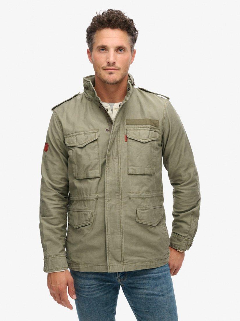 Superdry Vintage Military M65 Jacket, Dusty Olive Green, S