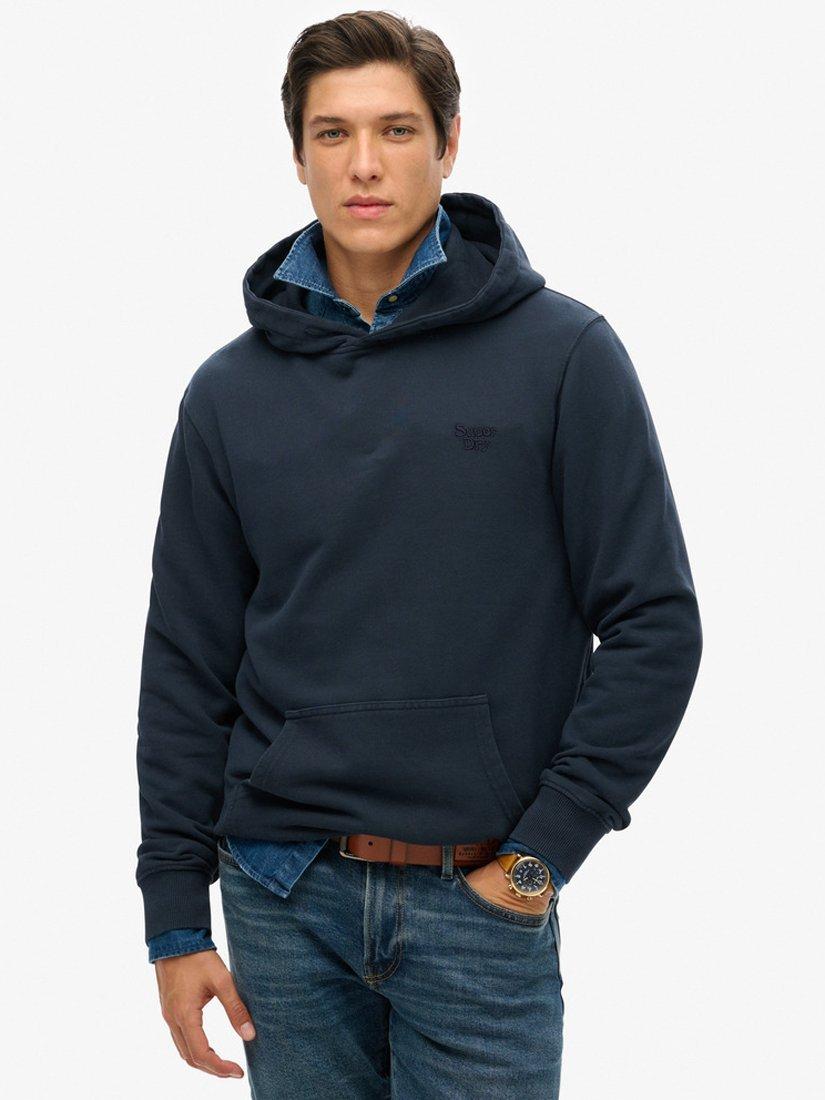 Superdry Vintage Washed Hoodie, Eclipse Navy