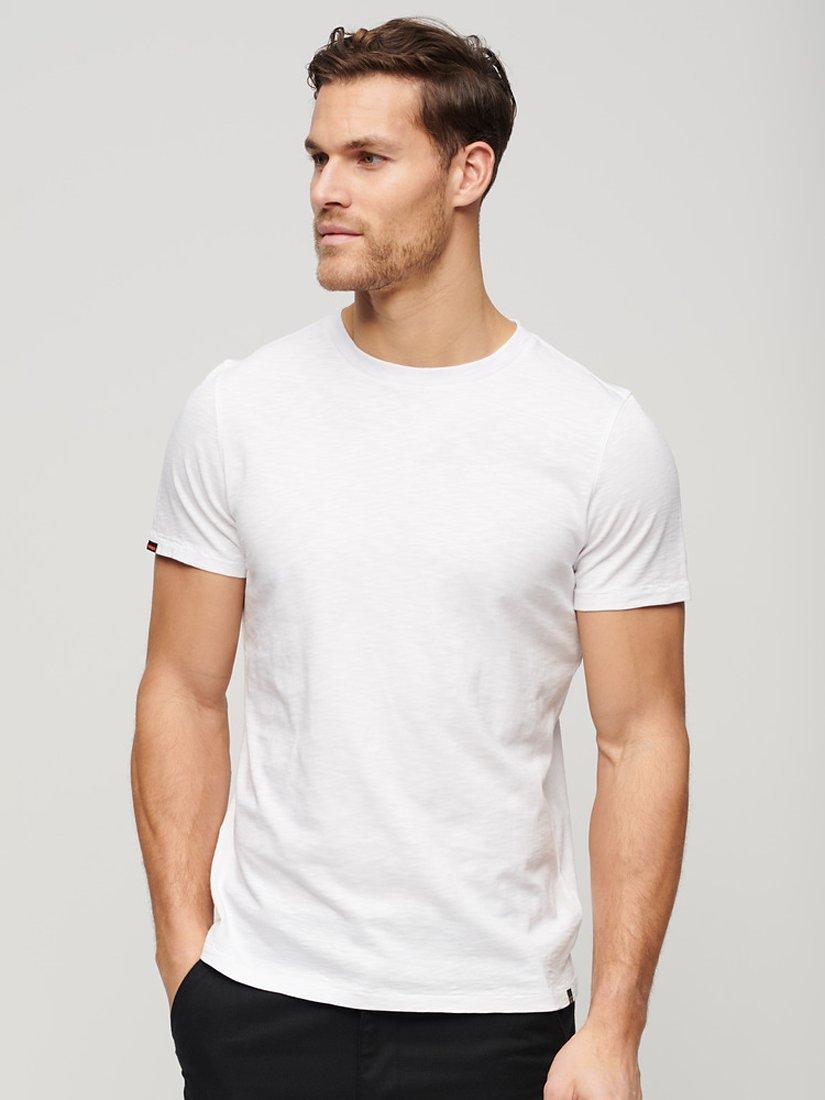 Product image 1 of 4, which shows Superdry Crew Neck Slub Short Sleeved T-Shirt, Optic, XXXL