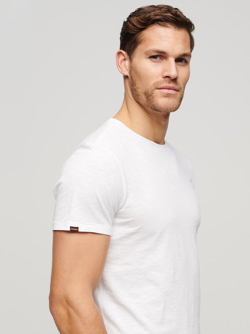Product image 3 of 4, which shows Superdry Crew Neck Slub Short Sleeved T-Shirt, Optic, XXXL