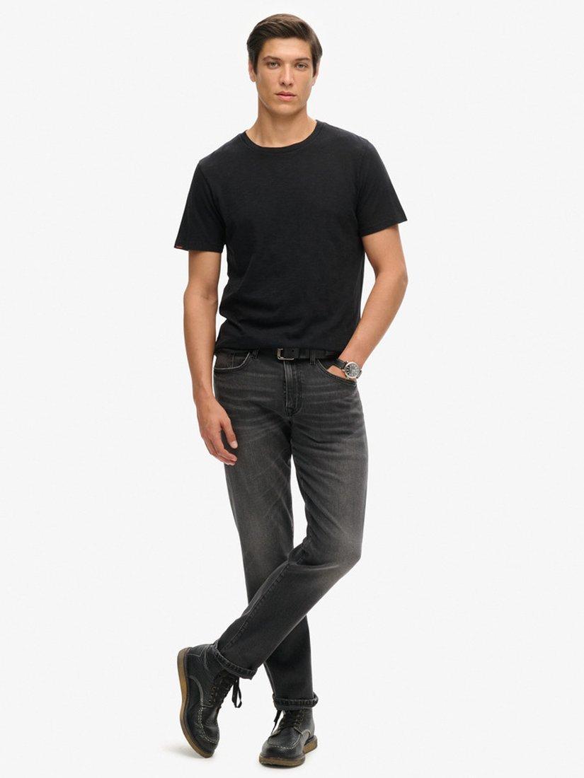 Product image 2 of 5, which shows Superdry Crew Neck Slub Short Sleeved T-Shirt, Black, XXXL