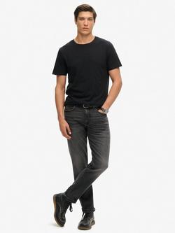 Superdry Crew Neck Slub Short Sleeved T-Shirt - view 2, Black