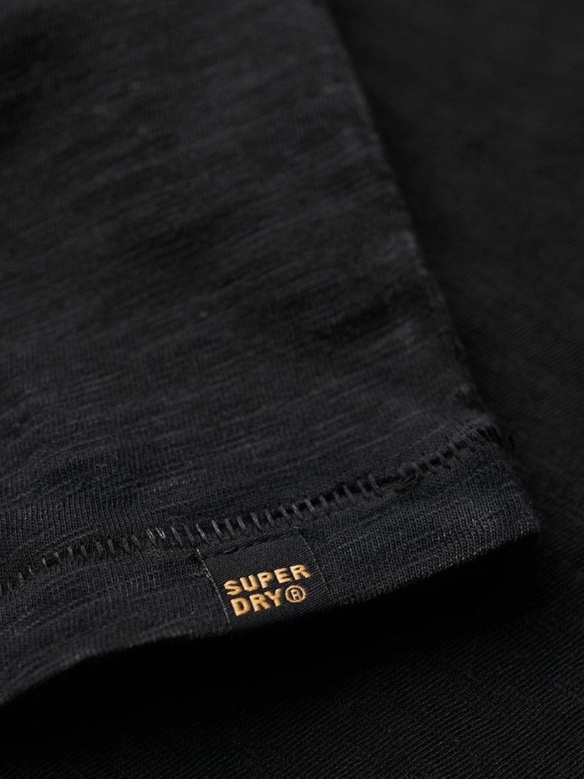 Product image 3 of 5, which shows Superdry Crew Neck Slub Short Sleeved T-Shirt, Black, XXXL
