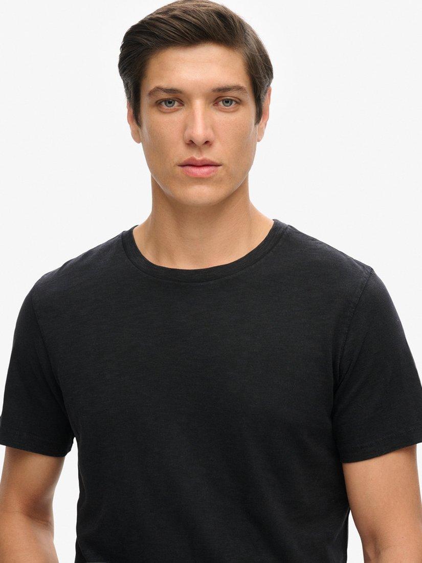 Product image 4 of 5, which shows Superdry Crew Neck Slub Short Sleeved T-Shirt, Black, XXXL