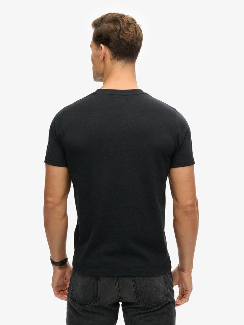 Product image 3 of 6, which shows Superdry Venue Duo Logo T-Shirt, Nero Black Marl, M