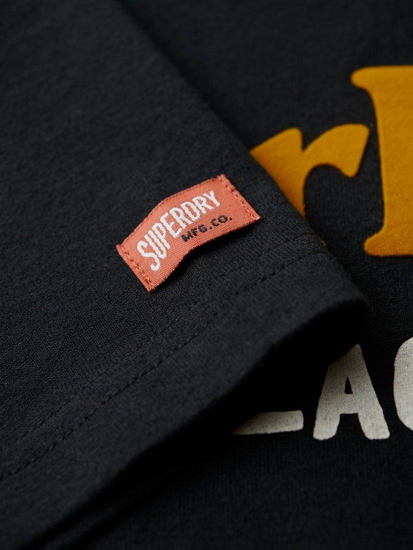 Product image 4 of 6, which shows Superdry Venue Duo Logo T-Shirt, Nero Black Marl, M