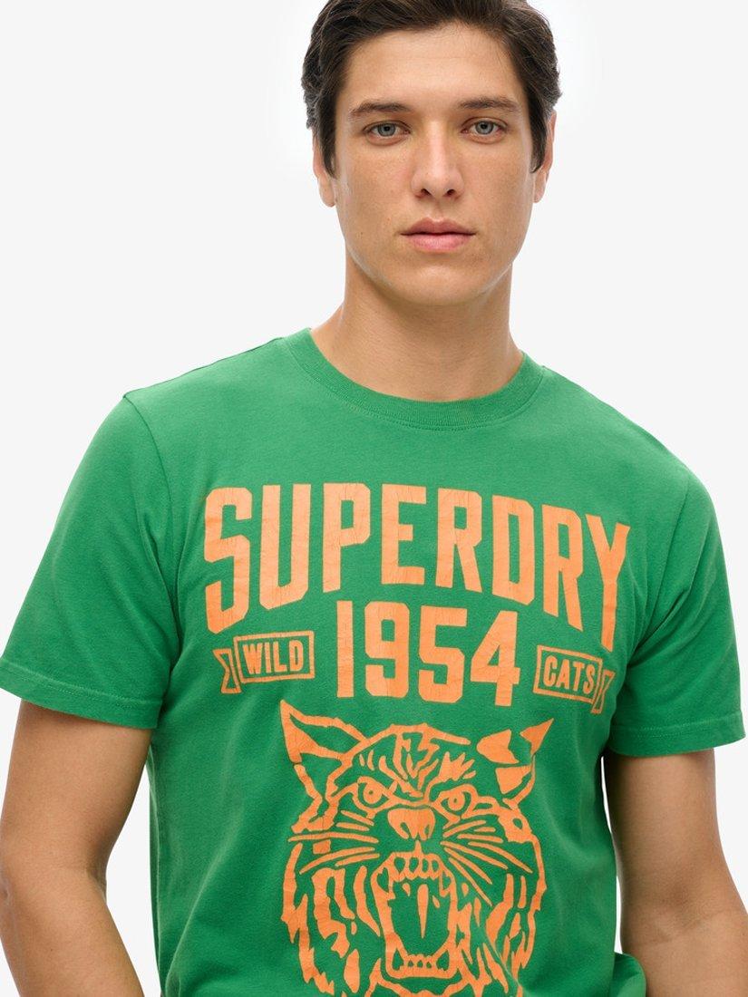 Product image 4 of 5, which shows Superdry Track & Field Athletic Graphic T-Shirt , Oregon Green, XXL