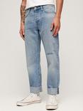 Superdry Organic Cotton Straight Jeans, Blue, Blue