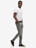 Superdry Cotton Blend Skinny Jeans, Mid Grey