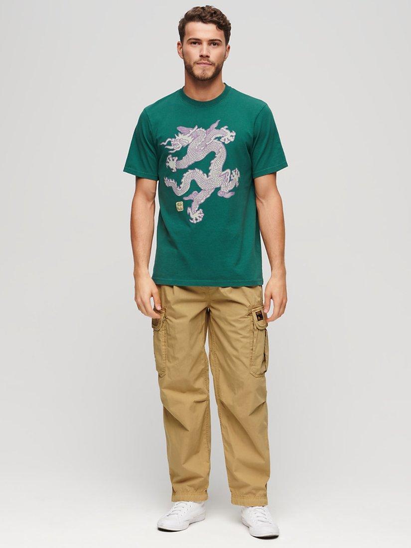 Product image 2 of 6, which shows Superdry Baggy Parachute Pants, Dress Beige, W28/L32