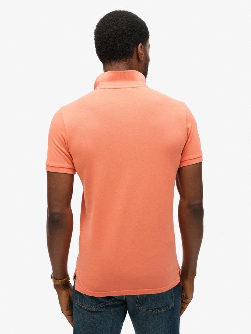 Product image 6 of 6, which shows Superdry Superstate Polo Shirt, Sunburst Coral, S
