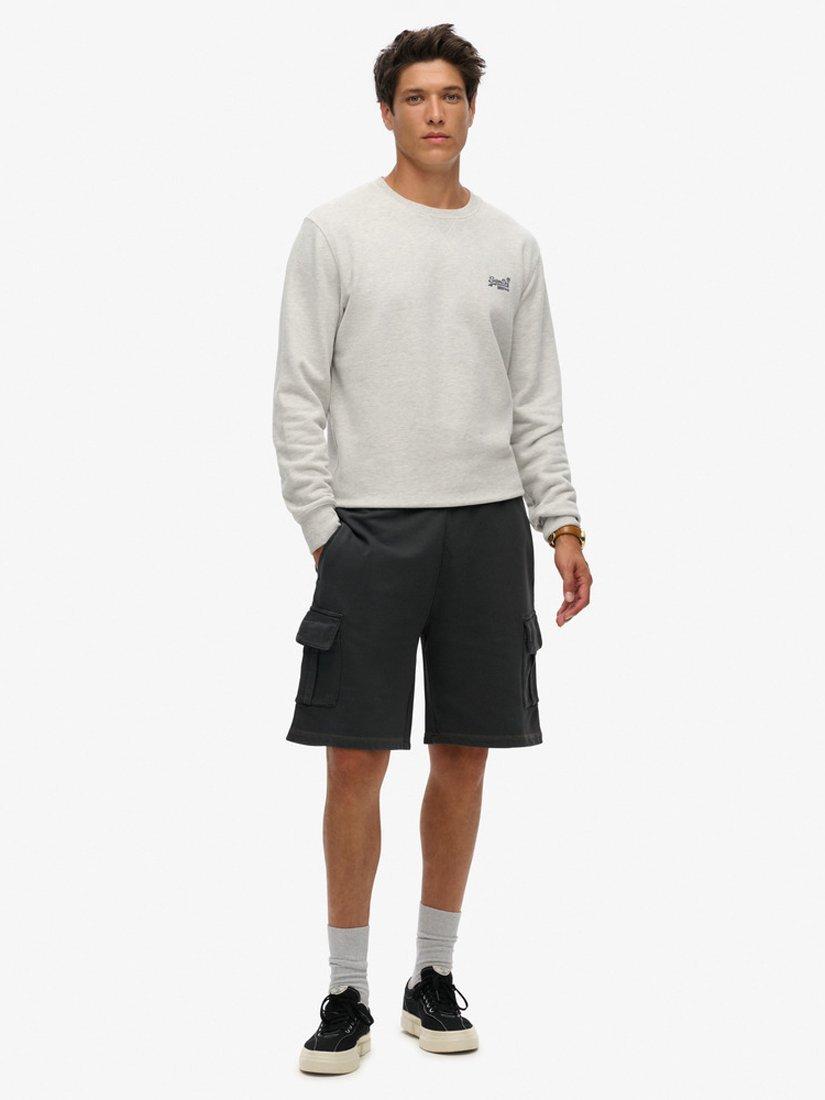 Product image 1 of 7, which shows Superdry Contrast Stitch Cargo Shorts, Washed Black, S