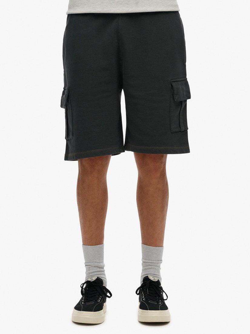 Product image 5 of 7, which shows Superdry Contrast Stitch Cargo Shorts, Washed Black, S