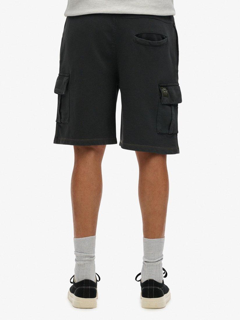 Product image 6 of 7, which shows Superdry Contrast Stitch Cargo Shorts, Washed Black, S