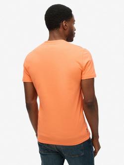 Superdry Essential Organic Cotton V-Neck T-Shirt - view 2, Sunburst Coral