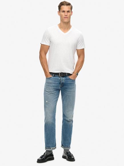 Superdry V-Neck Slub Short Sleeve T-Shirt - view 2, Optic
