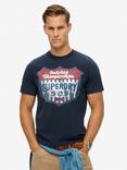 Superdry Gasoline Workwear T-Shirt, Eclipse Navy