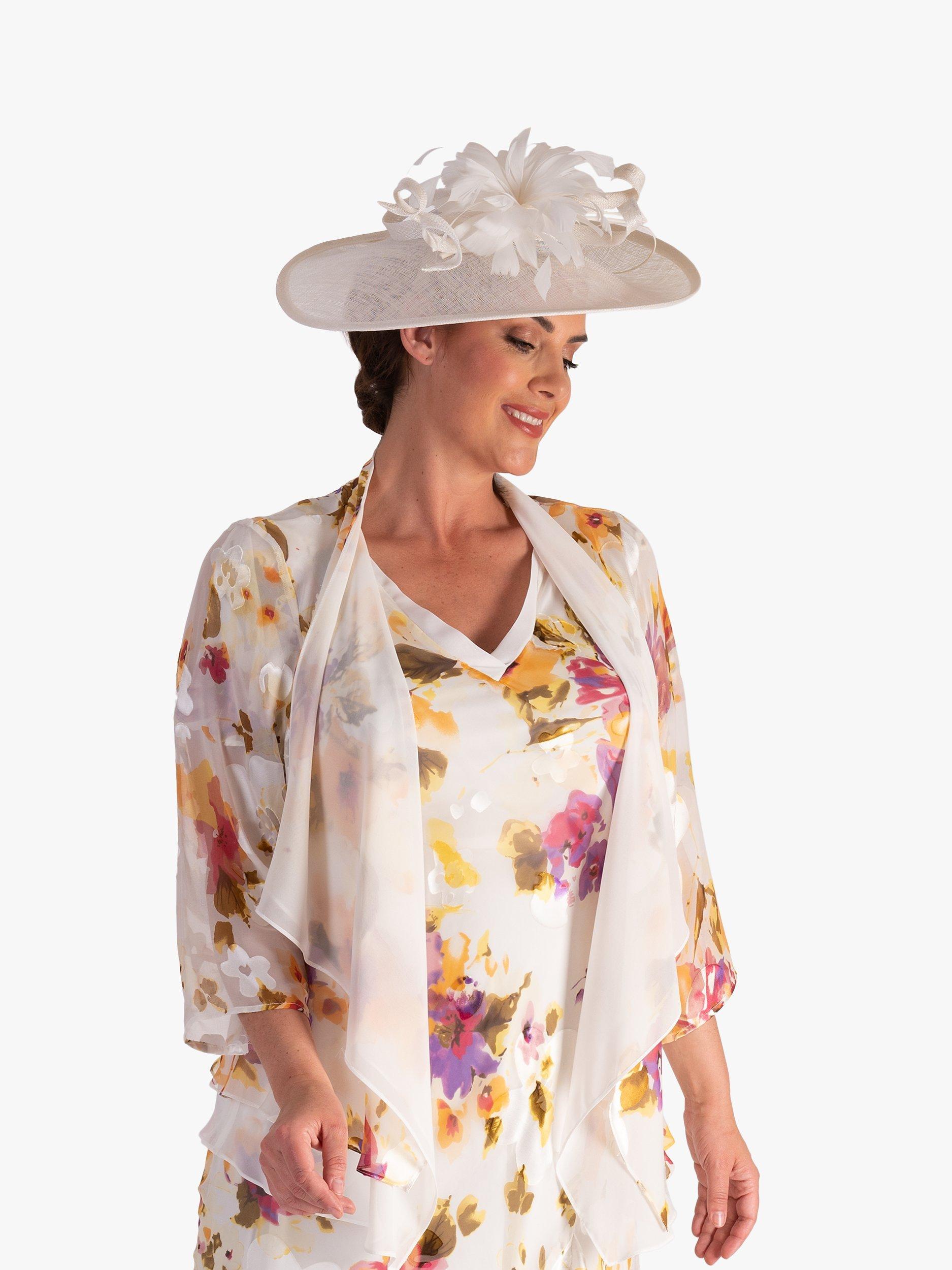 Product image 2 of 6, which shows chesca Flower Hatinator Hat, Ivory, One Size