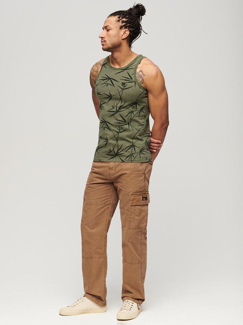 Product image 3 of 4, which shows Superdry Vintage Overdyed Printed Vest, Green, S