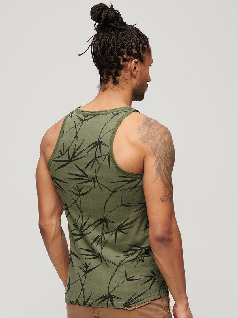 Product image 2 of 4, which shows Superdry Vintage Overdyed Printed Vest, Green, S