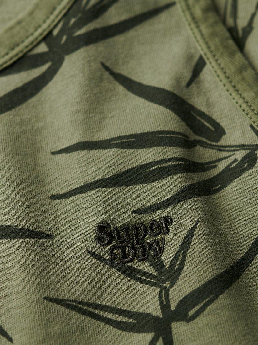 Product image 4 of 4, which shows Superdry Vintage Overdyed Printed Vest, Green, S