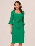 Adrianna Papell Bell Sleeve Tie Front Midi Dress