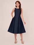 Adrianna Papell Mikado Flared Dress, Midnight