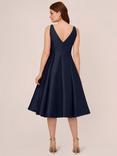 Adrianna Papell Mikado Flared Dress, Midnight