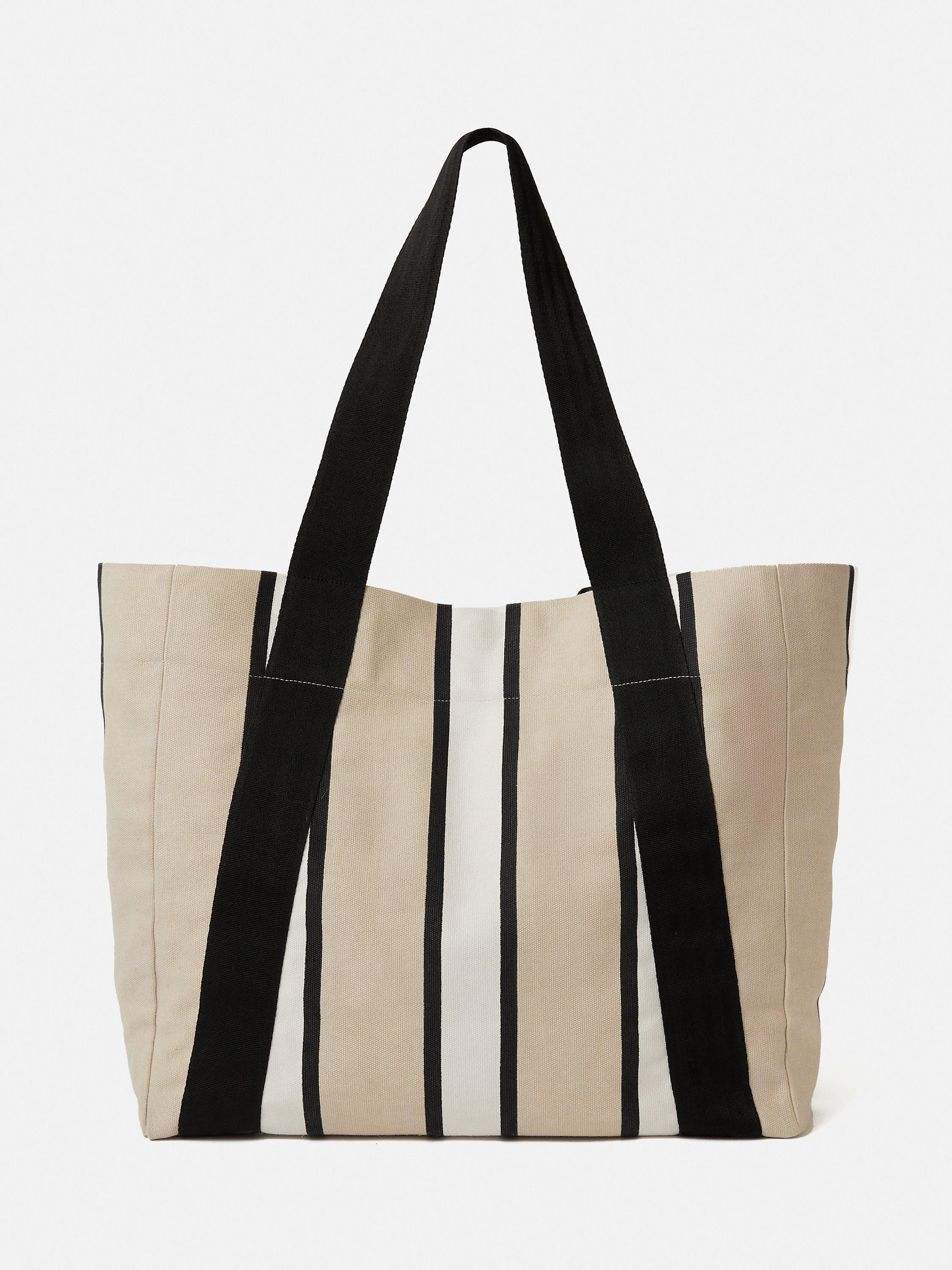 Jigsaw Oversized Stripe Canvas Tote Bag, Multi