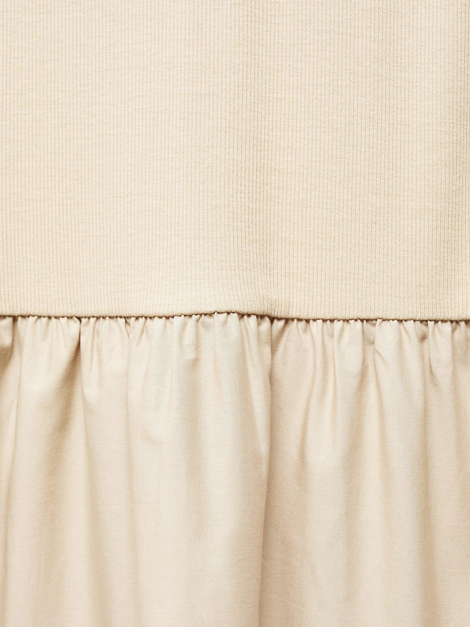 Product image 7 of 7, which shows Mango Valvi Ribbed Top Maxi Dress, Pastel Brown, 4