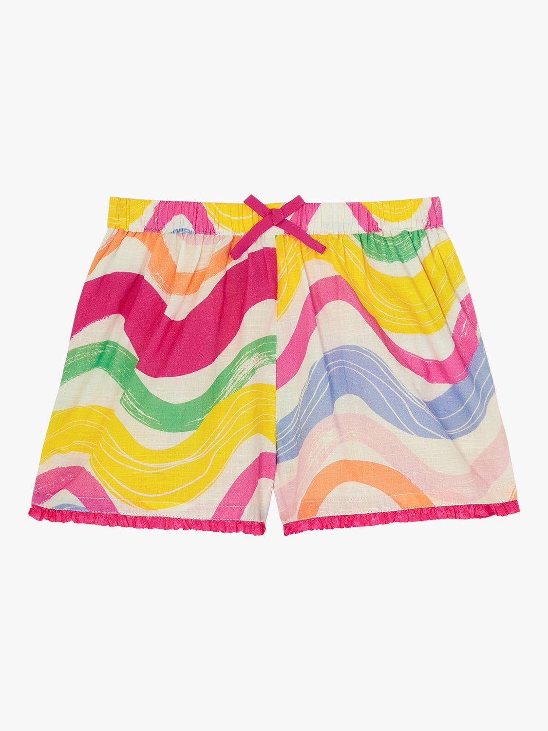 Angels by Accessorize Kids' Wavy Stripe Fril Hem Shorts, Multi