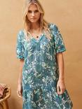 Brora Gauzy Linen Botanical Mini Dress