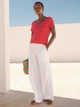 NRBY Pippi Textured Cotton Wide Leg Trousers