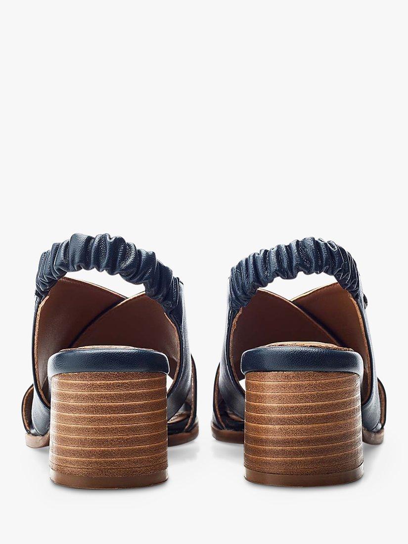 Product image 3 of 4, which shows Moda in Pelle Prinia Leather Sandals, Navy, 3