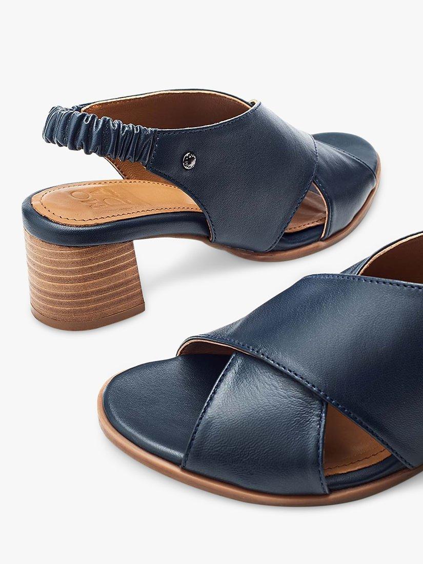 Product image 4 of 4, which shows Moda in Pelle Prinia Leather Sandals, Navy, 3