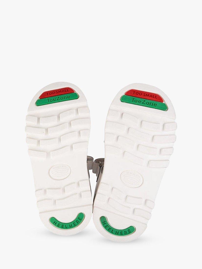 Product image 5 of 6, which shows ToeZone Kids' Darcy Unicorn Summer Sandals, White/Multi, 6 Jnr