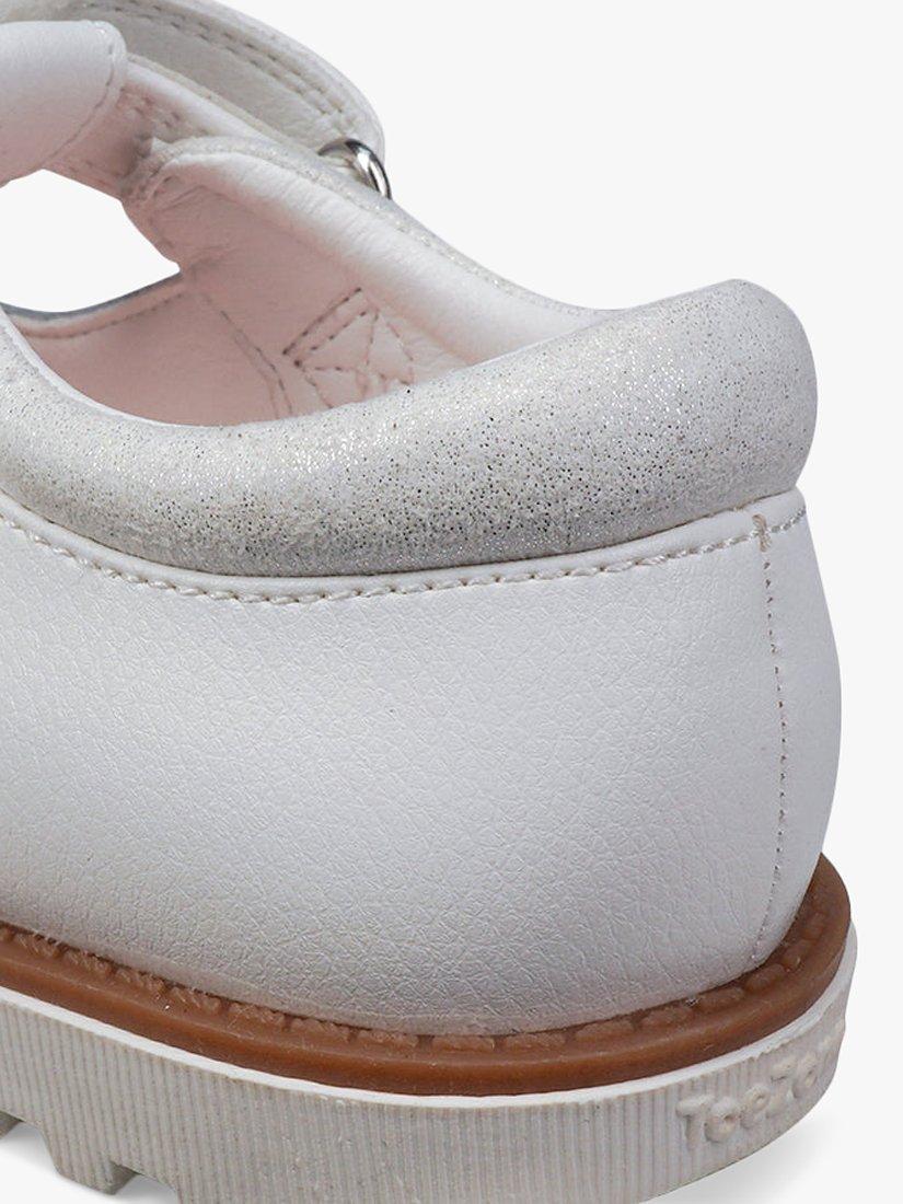 Product image 3 of 6, which shows ToeZone Kids' Ivy Leather Summer Shoes, White, 10 Jnr