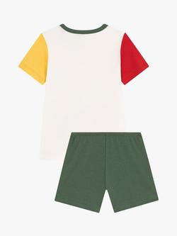Petit Bateau Kids' Skate Graphic T-Shirt & Shorts Pyjamas Set, Marshmallow/Multi - view 2, Marshmallow/Multi
