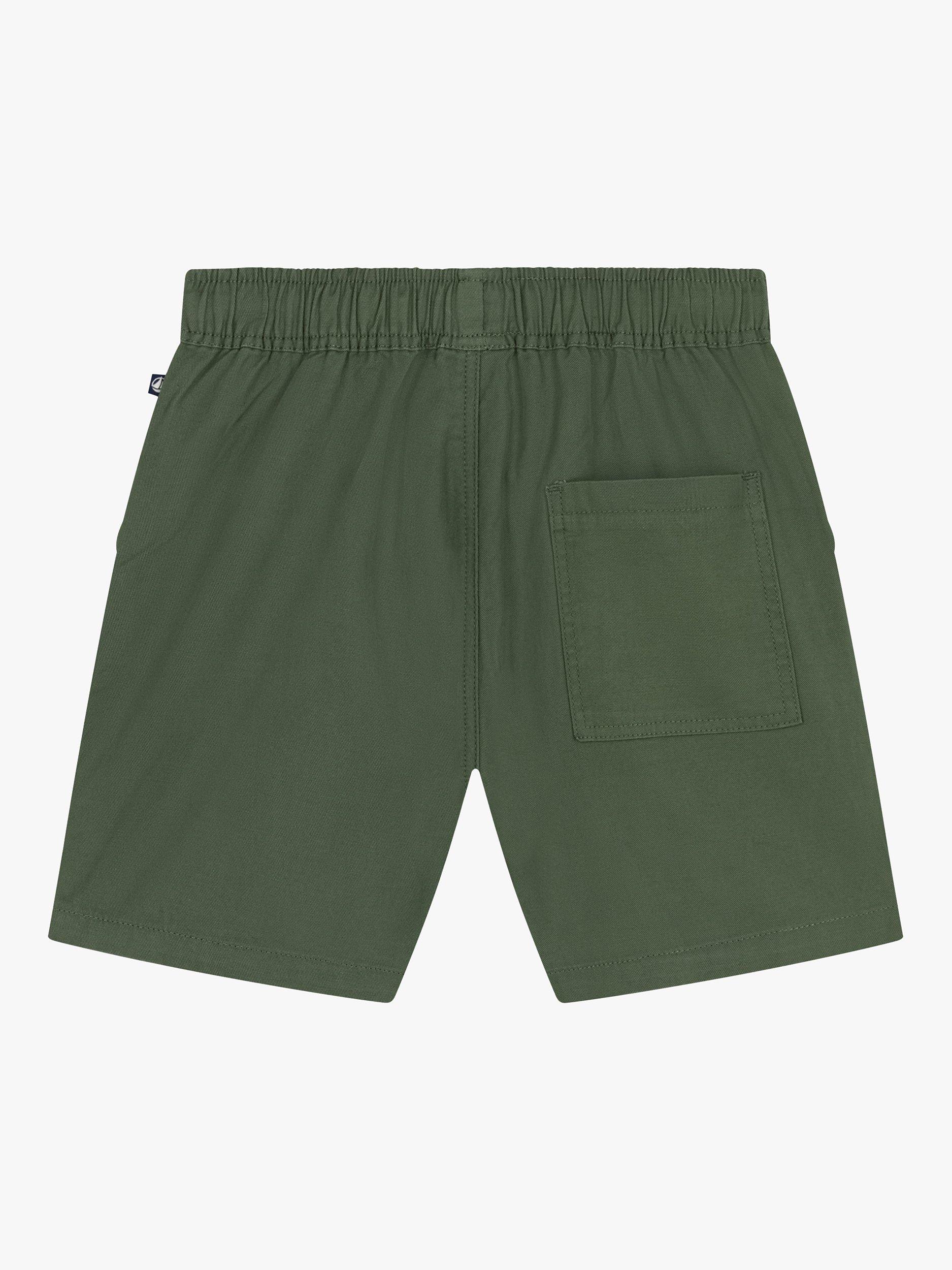 Product image 2 of 3, which shows Petit Bateau Kids' Cotton Linen Twill Shorts, Croco, 3 years