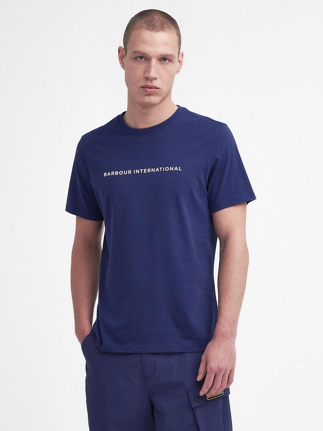 Barbour International Motored Cotton T-Shirt, Pigment Navy