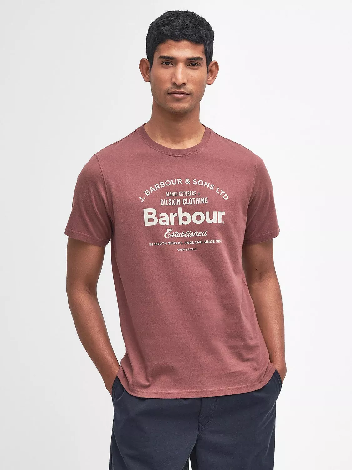 Barbour Brairton Graphic T Shirt Desert Clay