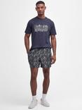 Barbour International Mitchel Printed Swim Shorts, Dark Navy