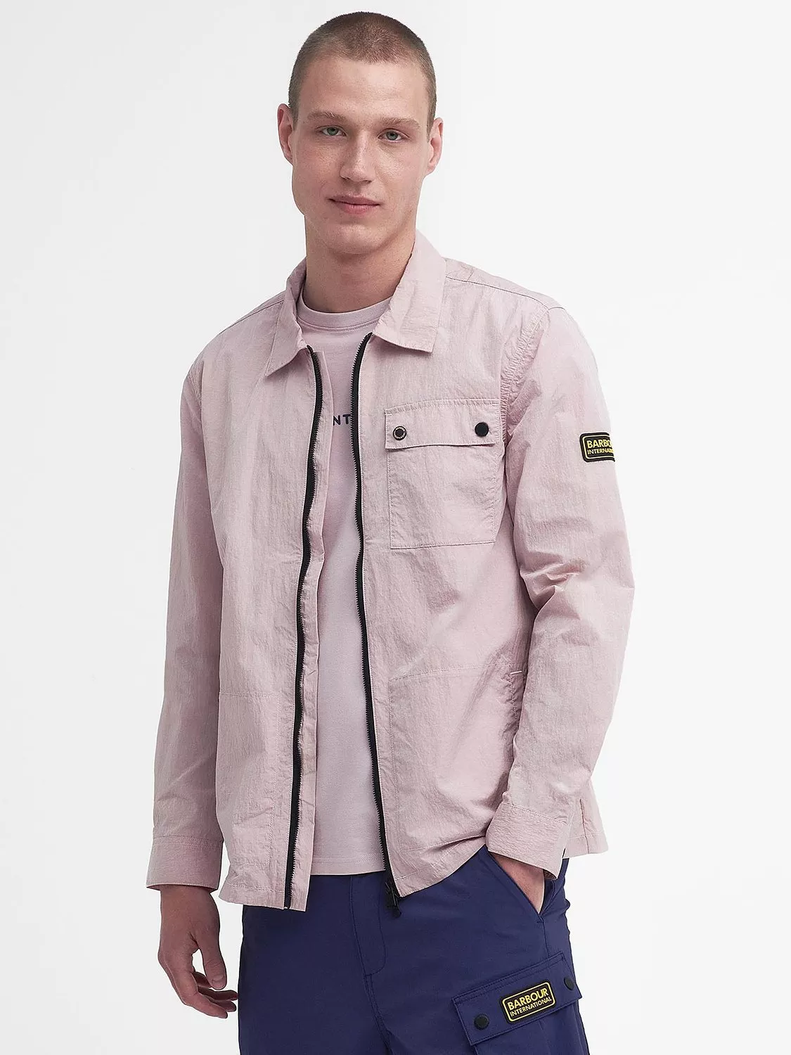Barbour International Inlet Overshirt Dusk Pink